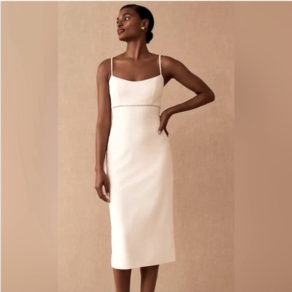 BHLDN Dresses & Skirts - BHLDN Sachin Babi Kinzie Ivory Midi Dress 10